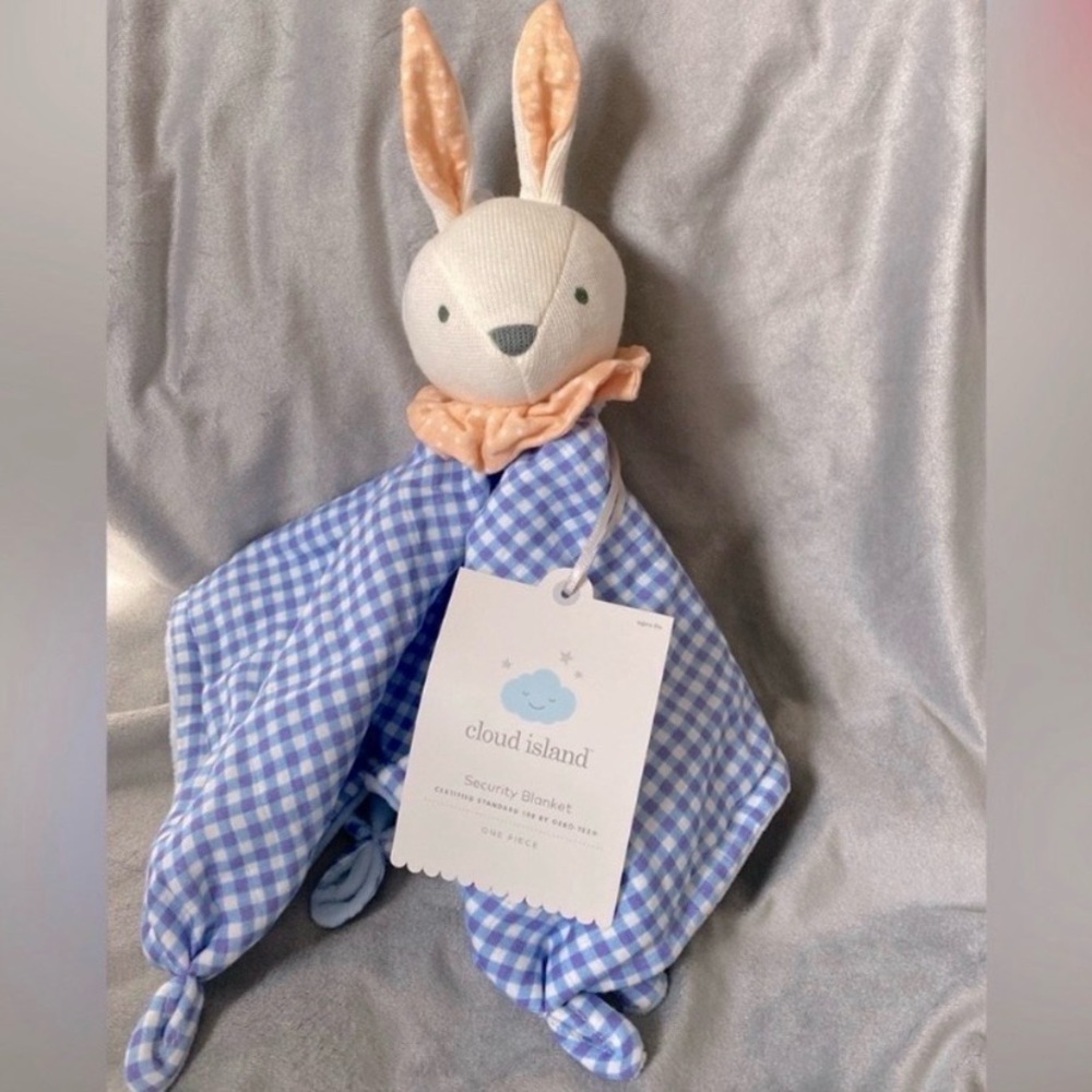Cloud island bunny security blanket
